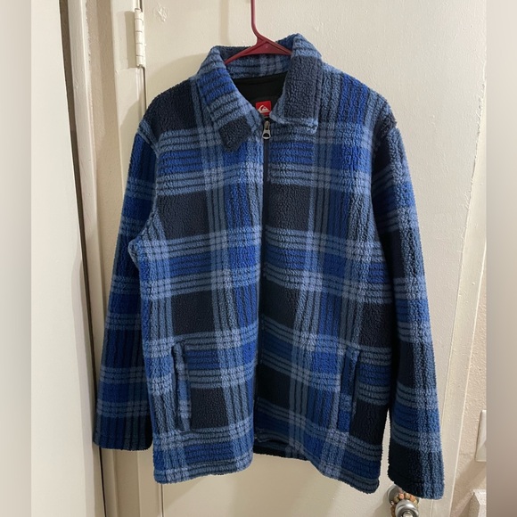 Quiksilver Men's Blue Plaid Jacket Total Eclipse Mens Size Small NWT Winter Wear - Picture 3 of 12